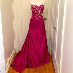 Pink floral Tony Bowls Gown